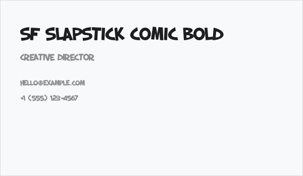 SF Slapstick Comic Bold Business Card