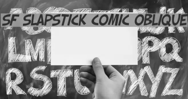 SF Slapstick Comic Oblique Шрифта examples