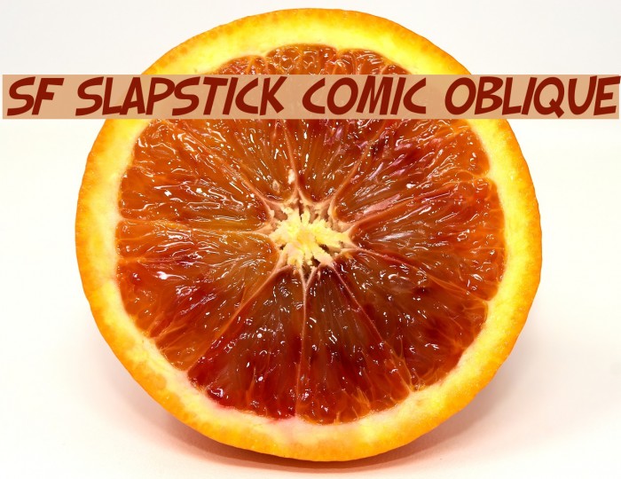 SF Slapstick Comic Oblique Шрифта examples