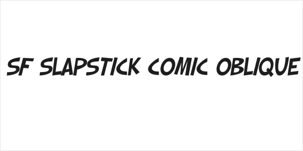 SF Slapstick Comic Oblique Logo
