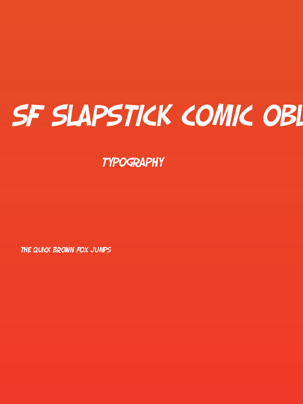 SF Slapstick Comic Oblique Poster