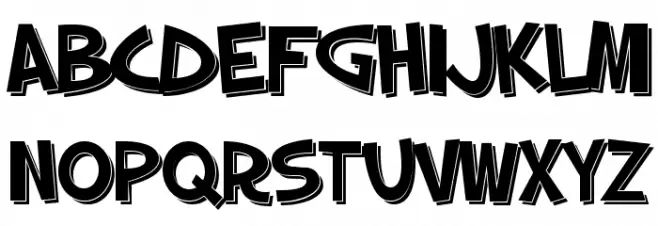 SF Slapstick Comic SC Shaded Fonte MAIÚSCULAS