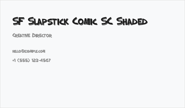 SF Slapstick Comic SC Shaded Business Card