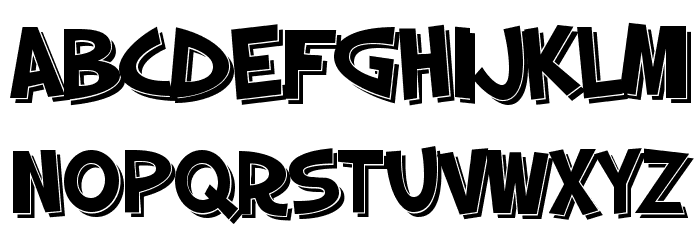 SF Slapstick Comic SC Shaded Font LOWERCASE