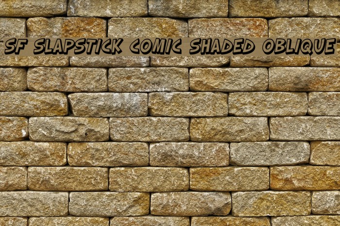 SF Slapstick Comic Shaded Oblique フォント examples