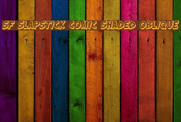 SF Slapstick Comic Shaded Oblique フォント examples
