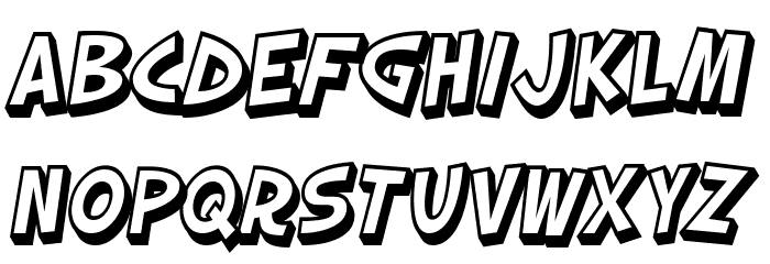 SF Slapstick Comic Shaded Oblique フォント 小文字