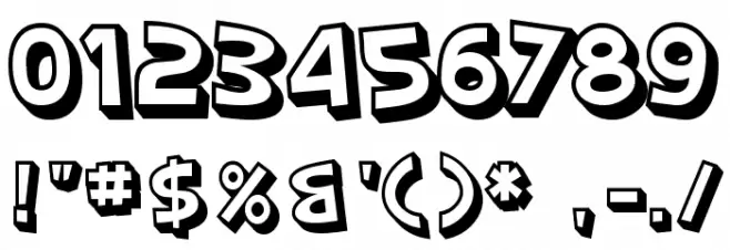 SF Slapstick Comic Shaded Polices AUTRES CHARS