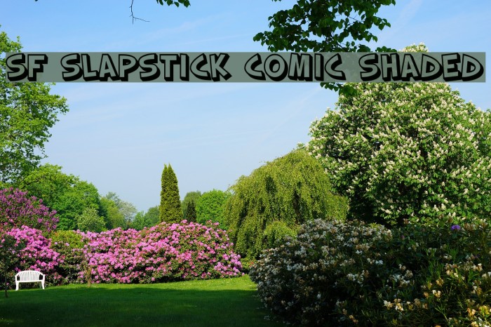 SF Slapstick Comic Shaded Font examples