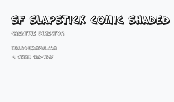 SF Slapstick Comic Shaded Business Card