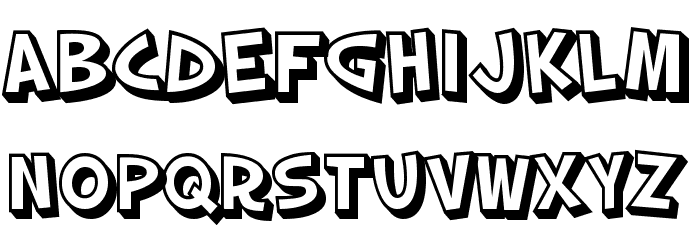 SF Slapstick Comic Shaded Font LOWERCASE