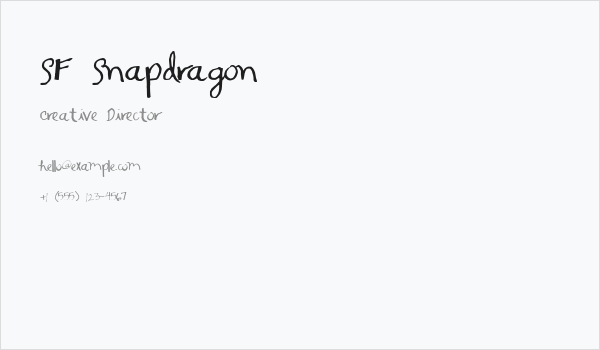 SF Snapdragon Business Card