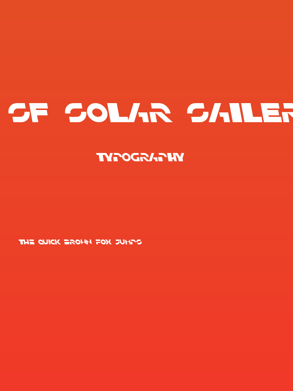 SF Solar Sailer Bold Italic Poster