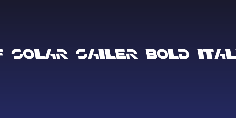 SF Solar Sailer Bold Italic Social Header