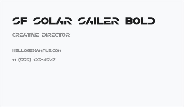 SF Solar Sailer Bold Business Card