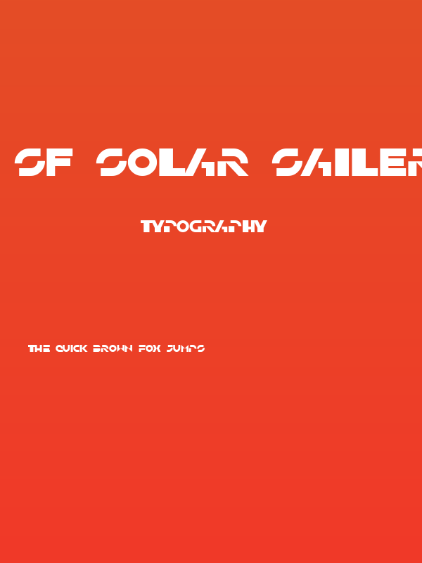 SF Solar Sailer Bold Poster