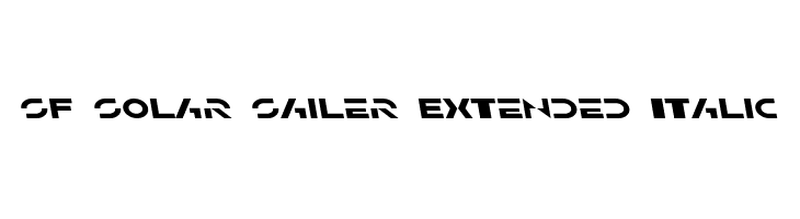SF Solar Sailer Extended Italic  font caratteri gratis