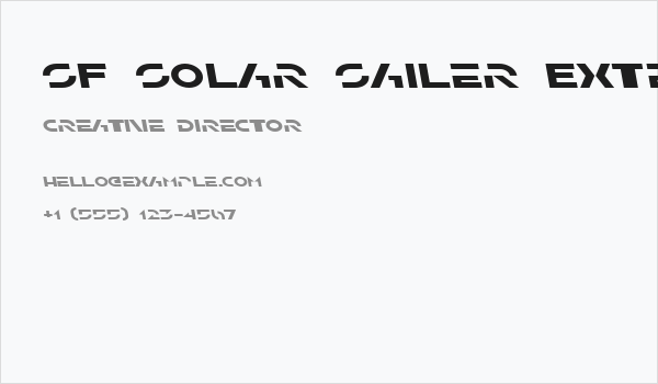 SF Solar Sailer Extended Italic Business Card