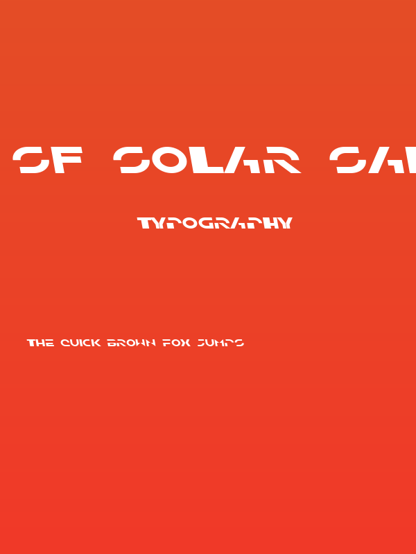 SF Solar Sailer Extended Italic Poster