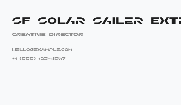 SF Solar Sailer Extended Business Card