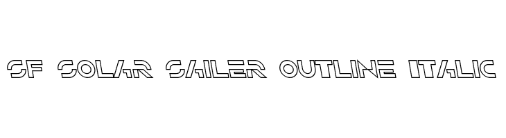 SF Solar Sailer Outline Italic  免费字体下载