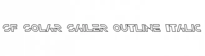 SF Solar Sailer Outline Italic  免费字体下载