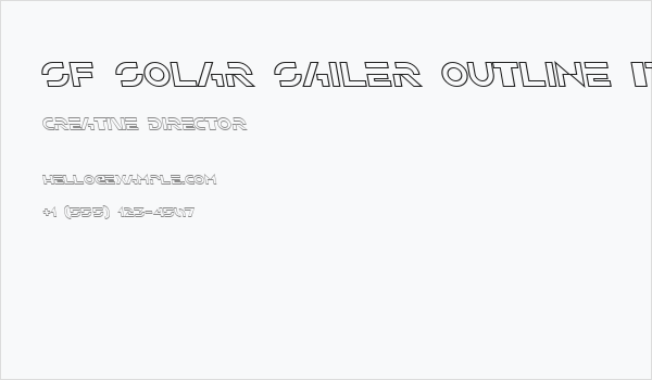 SF Solar Sailer Outline Italic Business Card