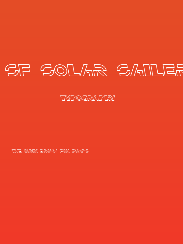 SF Solar Sailer Outline Italic Poster