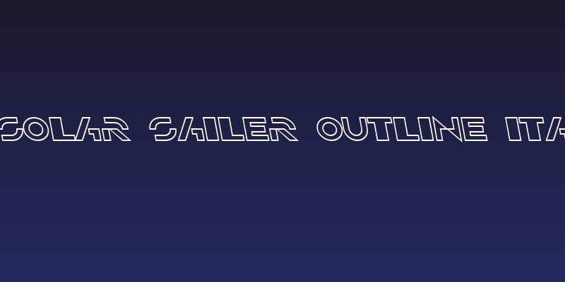 SF Solar Sailer Outline Italic Social Header
