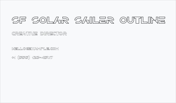 SF Solar Sailer Outline Business Card