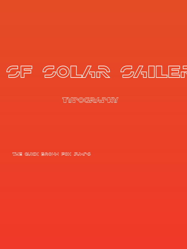 SF Solar Sailer Outline Poster