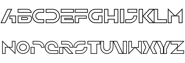 SF Solar Sailer Outline Font LOWERCASE