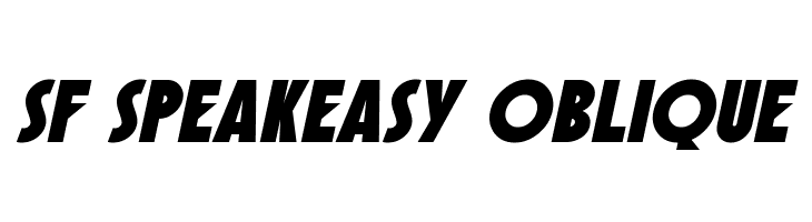 SF Speakeasy Oblique Font