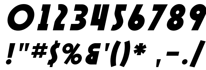 SF Speakeasy Oblique Font OTHER CHARS