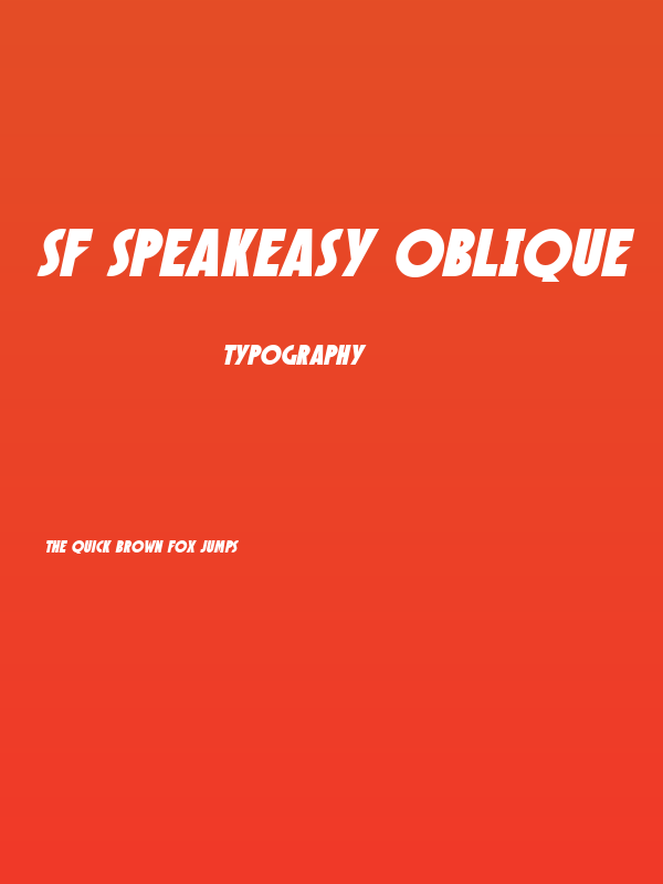 SF Speakeasy Oblique Poster