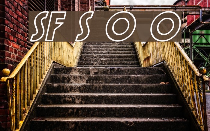 SF Speakeasy Outline Oblique Font examples