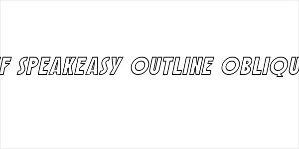 SF Speakeasy Outline Oblique Logo