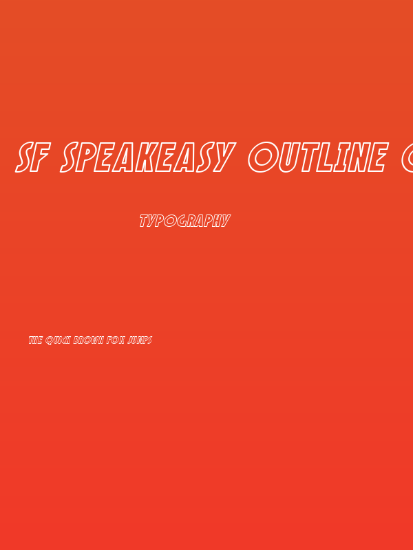 SF Speakeasy Outline Oblique Poster