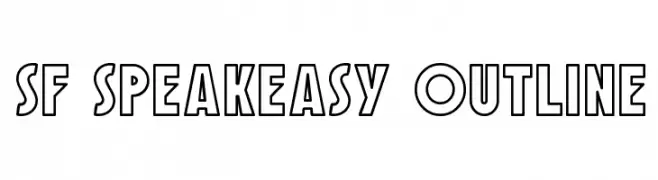 SF Speakeasy Outline  フリーフォントのダウンロード