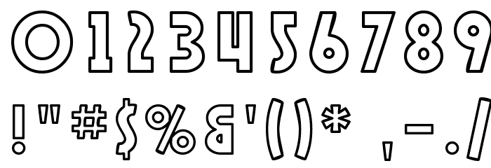 SF Speakeasy Outline Font OTHER CHARS