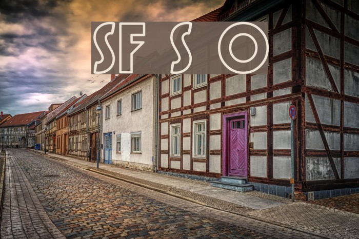 SF Speakeasy Outline Font examples