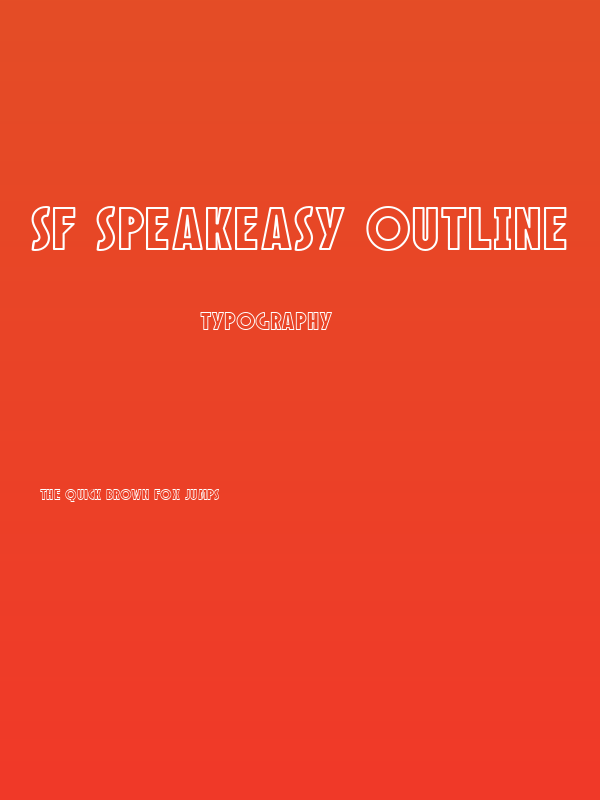 SF Speakeasy Outline Poster
