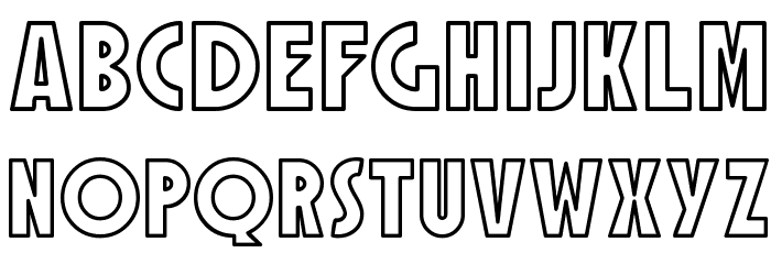 SF Speakeasy Outline Font LOWERCASE