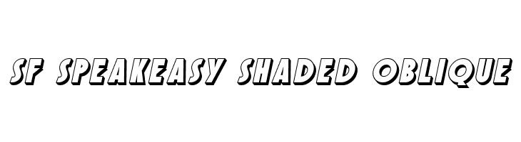 SF Speakeasy Shaded Oblique  Fuentes Gratis Descargar