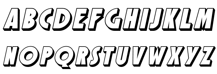 SF Speakeasy Shaded Oblique Font LOWERCASE