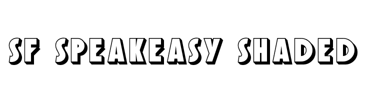SF Speakeasy Shaded Font