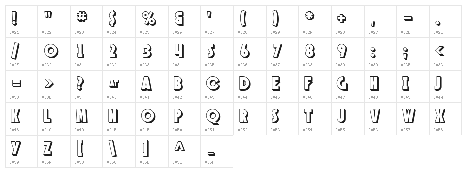 SF Speakeasy Shaded Character Map