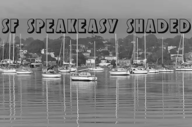 SF Speakeasy Shaded Caratteri examples