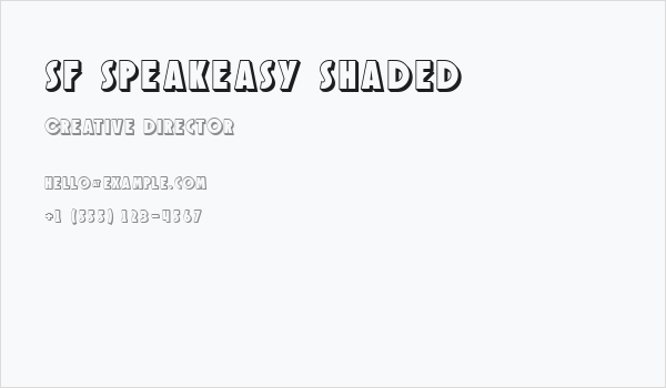 SF Speakeasy Shaded Business Card