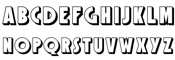 SF Speakeasy Shaded Font LOWERCASE